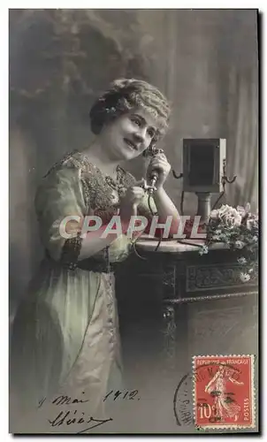 Cartes postales Telephone Fantaisie Femme