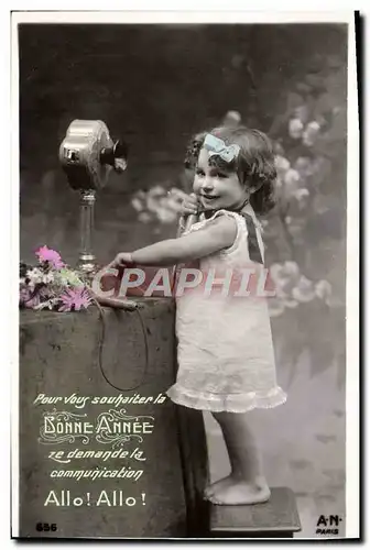 Cartes postales Telephone Fantaisie Enfant Bebe