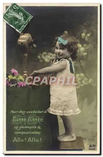 Cartes postales Telephone Fantaisie Enfant Bebe