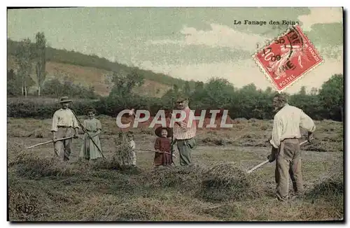 Cartes postales Folklore Le fanage des foins