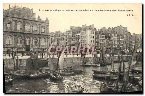 Cartes postales Bateau Peche Le Havre Bateaux de peche a la chaussee des Etats Unis