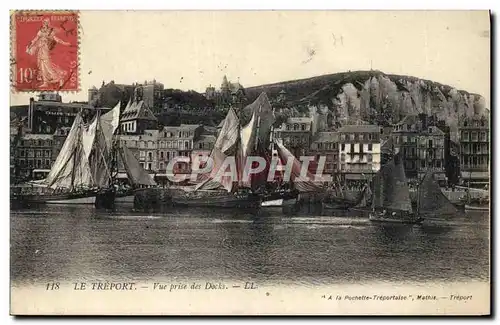 Cartes postales Bateau Peche Le Treport Vue prise des docks