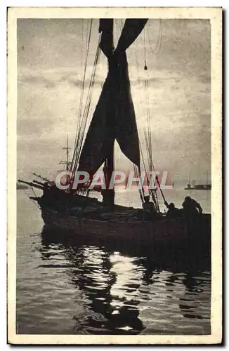 Cartes postales Bateau Peche Mediterranee Tartane rentrant au port