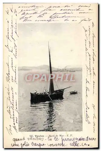 Cartes postales Bateau Peche Toulon Bord de mer