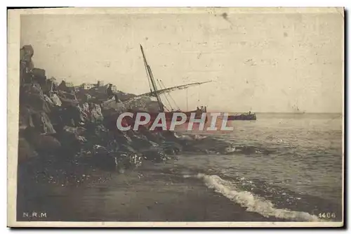CARTE PHOTO Bateau Peche