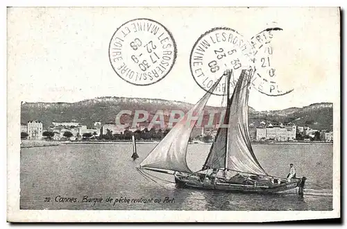 Cartes postales Bateau Peche Cannes Barque de peche