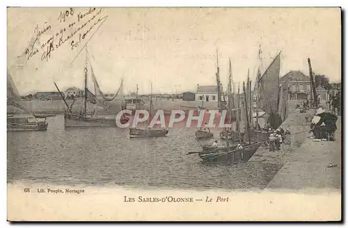 Ansichtskarte AK Bateau Peche Les Sables d&#39Olonne Le port