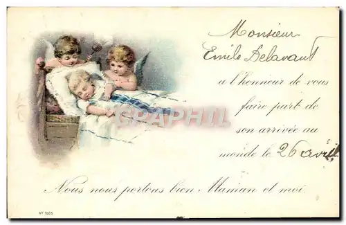 Cartes postales Fantaisie Enfant Bebe Emile Delavaut