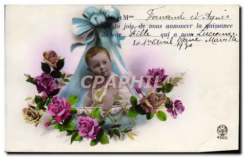 Ansichtskarte AK Fantaisie Enfant Bebe Fernand et Agnes