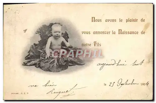 Cartes postales Fantaisie Enfant Bebe