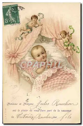 Cartes postales Fantaisie Enfant Bebe Jules Rouchon