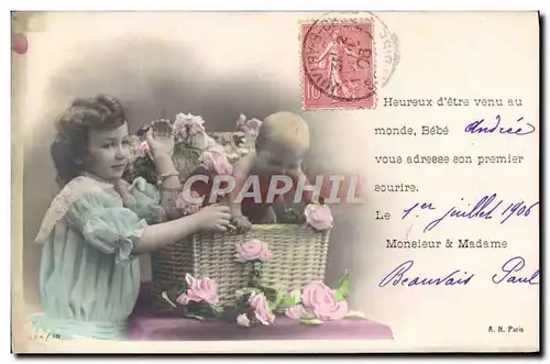 Cartes postales Fantaisie Enfant Bebe Andre