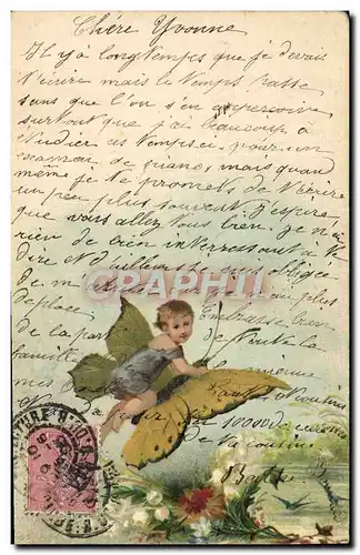 Cartes postales Fantaisie Papillon Enfant