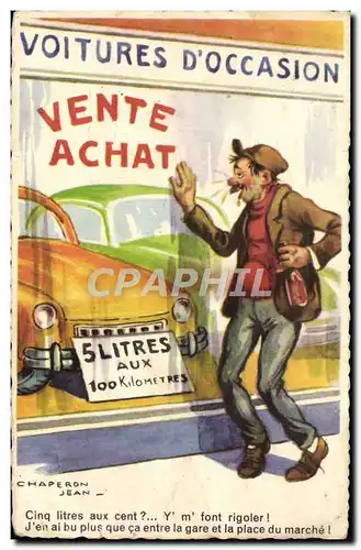 Cartes postales Fantaisie Humour Voitures d&#39occasion Jean Chaperon