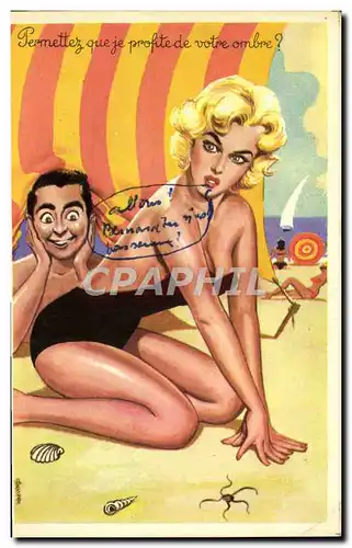 Cartes postales Fantaisie Humour Femme Pin up