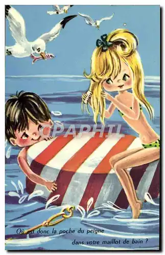 Cartes postales Fantaisie Humour Maillot de bain