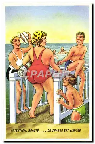 Ansichtskarte AK Fantaisie Humour Plage