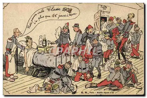 Cartes postales Fantaisie Militaria Classe 1908