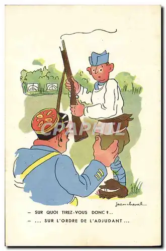 Cartes postales Fantaisie Militaria Jean Cheval