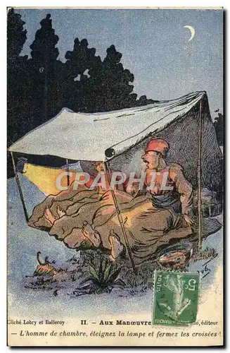 Cartes postales Fantaisie Militaria Manoeuvres
