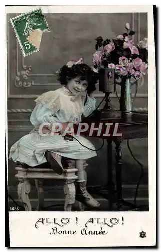 Cartes postales Fantaisie Telephone Enfant