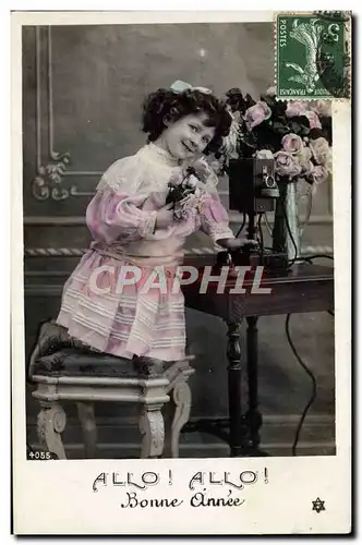 Cartes postales Fantaisie Telephone Enfant