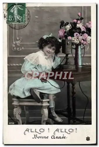 Cartes postales Fantaisie Telephone Enfant