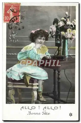 Cartes postales Fantaisie Telephone Enfant