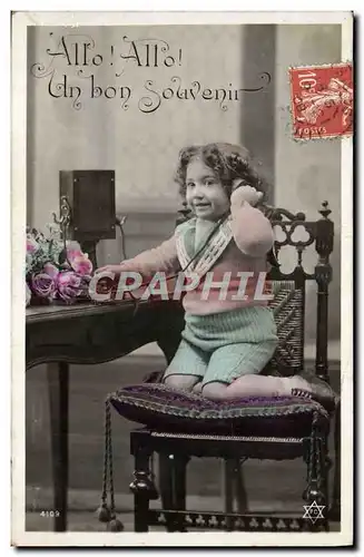 Cartes postales Fantaisie Telephone Enfant