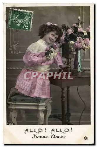 Cartes postales Fantaisie Telephone Enfant