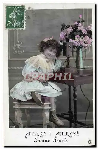 Cartes postales Fantaisie Telephone Enfant