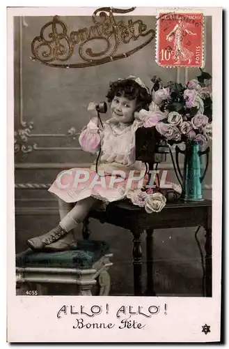 Cartes postales Fantaisie Telephone Enfant