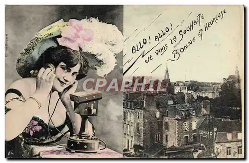 Cartes postales Fantaisie Telephone Femme