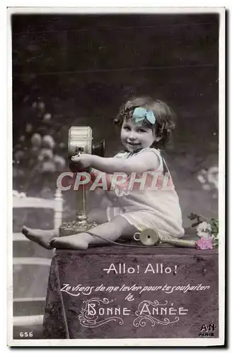 Cartes postales Fantaisie Telephone Enfant