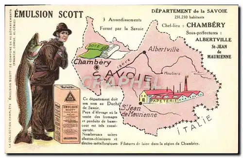 Cartes postales Savoie Emulsion Scott Poisson Chambery