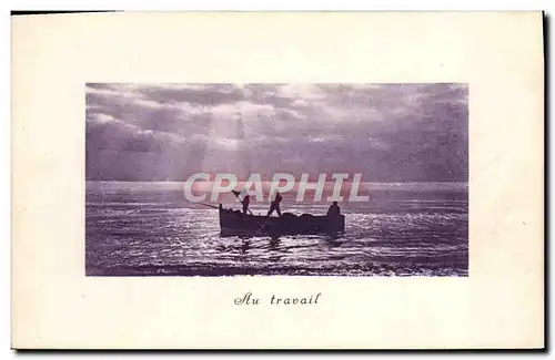 Cartes postales Bateau Au travail