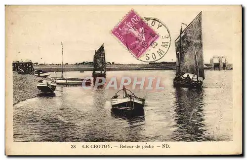 Cartes postales Bateau Le Crotoy Retour de peche