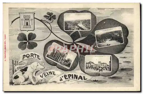 Cartes postales Fantaisie Souvenir d&#39Epinal Cochon Porc