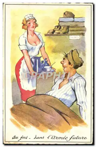 Cartes postales Fantaisie Humour Soldat Militaria