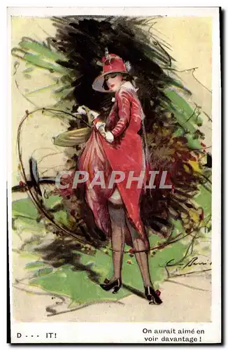 Cartes postales Fantaisie Humour On aurait aime en voir davantage