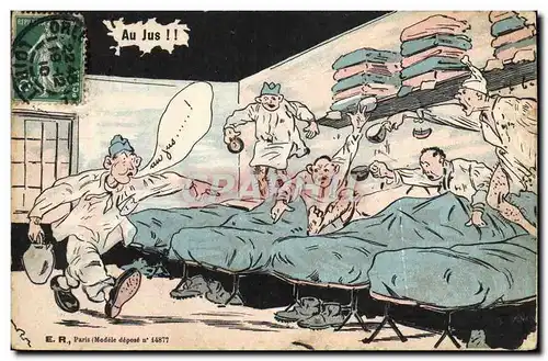 Cartes postales Fantaisie Militaria Au jus