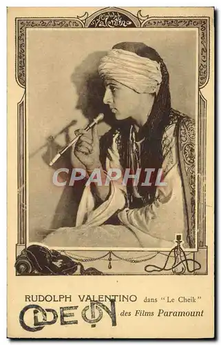 Moderne Karte Cinema Rudolph Valentino Le Cheik Films Paramount