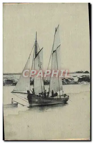 Cartes postales Bateau (carte toilee)