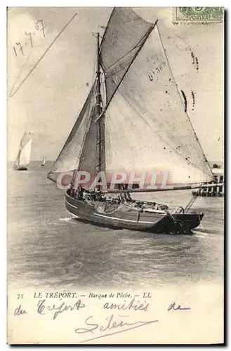 Ansichtskarte AK Bateau le Treport Barque de peche