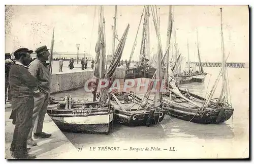 Cartes postales Bateau Le Treport Barques de peche