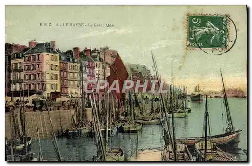 Cartes postales Bateau Le Havre Le grand quai Bateaux