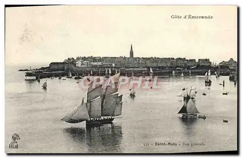 Cartes postales Bateau Saint Malo Vue generale