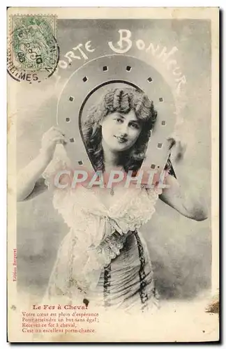 Cartes postales Fantaisie Femme Porte Bonheur