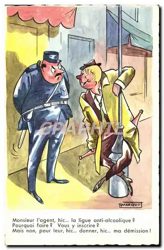 Cartes postales Humour Police Policier
