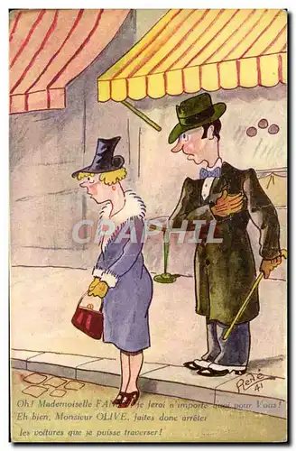 Cartes postales Humour Monsieur Olive